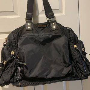 Adrienne Vittadini Travel Tote gold hardware from pet @ smoke free home